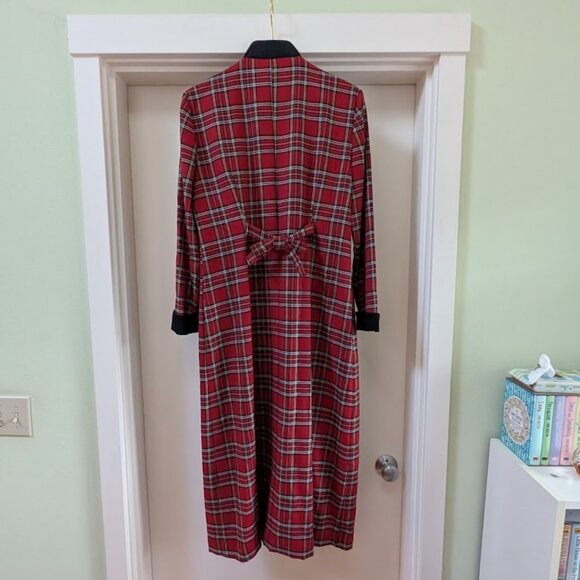 Red Tartan Plaid Dress, Orvis, Jessica Howard, size 12 - Picture 10 of 14